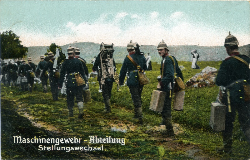 Stellungswechsel der MG-Abteilung, 1914