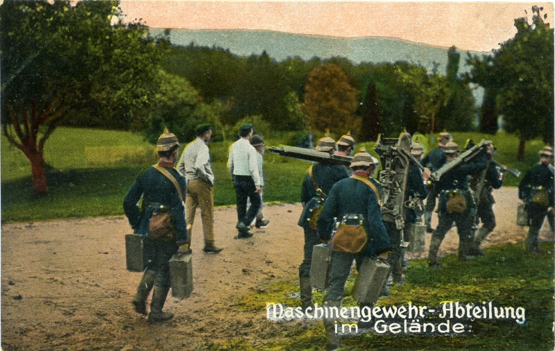 MG-Abteilung im Gelände, 1914