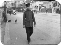 Mann in Uniform, wohl Saarbrücken am 14.05.1928